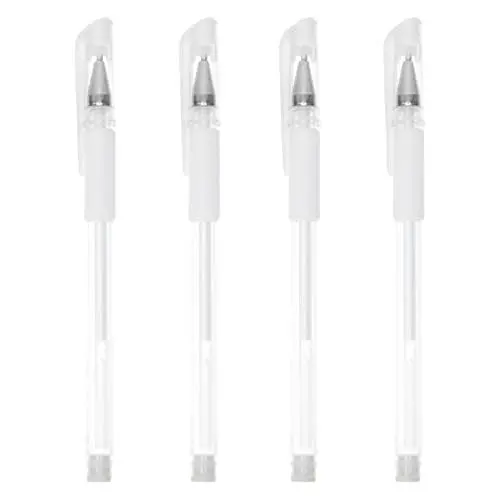 Produktbild: FOMIYES Tattoo-Marker, Tattoo-Schablone, Stift, chirurgischer Hautmarker, für Augenbrauen, Lippen, Körperkunst, Tattoo-Piercing, Positionierung, permanentes Make-up, Weiß, 4 Stück