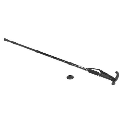 Produktbild: FOMIYES Wanderstock Stangen Zusammenklappbar Spazierstöcke Für Das Gleichgewicht Stöcke Zum Gehen Und Gleichgewicht Camping Trekkingstock Klebt Leicht Klappstöcke Black Aluminiumlegierung