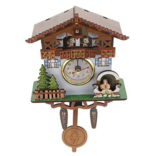 Produktbild: FOMIYES Wohnkultur Pendeluhr Für Küche Kuckucksuhr Schwarzwald Uhr Hausuhr Skulptur Wanduhr Wanduhr Holzuhr Wanddeko mit für Schlafzimmer Esszimmer Wand Dekoration Batterie Polsterbesatz