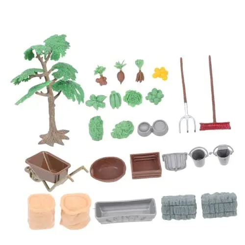 Produktbild: FONDOTIN 1 Set Landwirtschaftliche Werkzeuge Tischdekoration Werkzeug Spielzeug Schreibtischaufsatz Bauernhof Tierhaus Spielzeug Bauernhofmodell Kinderbauernhof Spielset