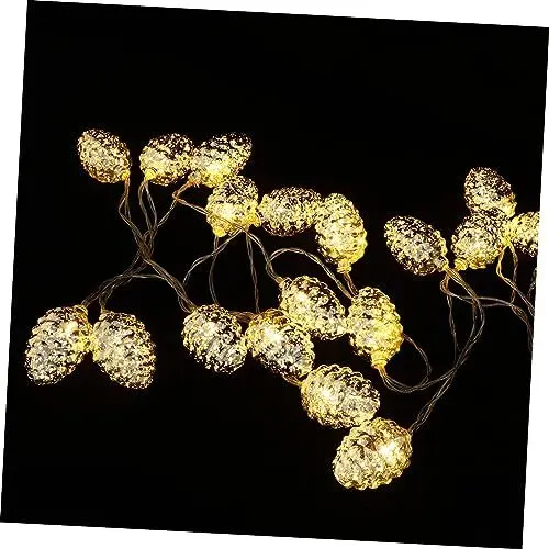 Produktbild: FONDOTIN 1 Set Tannenzapfen-Lichterkette Beleuchtete Tannenzapfen-Girlande Funkelnde Lichter Tannenzapfen-Girlande Mit Licht Innenbeleuchtung Zur Dekoration Led-Lichterkette