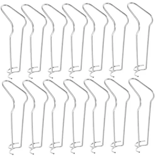 Produktbild: FONDOTIN 20st Gewächshaus-rohrverbinder Verbinder Für Gartenpflanzenspaliere Gitterclips Stützklemme Käfigclip Für Tomatenpflanzen Gartenclips Zur Pflanzenunterstützung Silver Stahldraht