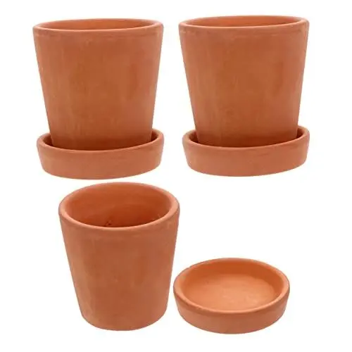 Produktbild: FONDOTIN Blumentopf Aus Keramik 8 X 8 X 8 5 cm Rot Terrakotta Blumentopf-Set