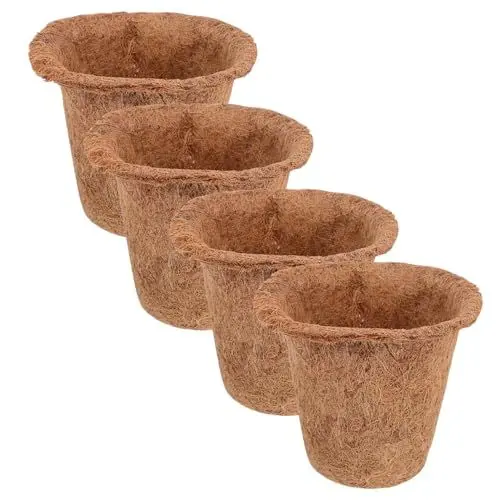 Produktbild: FONDOTIN 4 Stück Kokosnuss-palmen- -cup Pflanzgefäße Saatgut-anzuchtschale Pflanzen-starter-töpfe Tomaten Töpfe Blumentöpfe Gärtnerei Topf Töpfe Für Pflanzen Anzuchttopf Für Pflanzen
