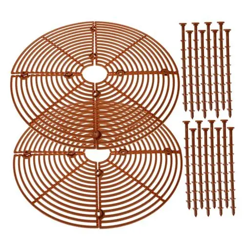 Produktbild: FONDOTIN 4 Stück Topfbodenabdeckung Gartenblumentopfabdeckung Pflanzennetz Topfabdeckung Pflanzenschutz Topfpflanzengitter Pflanzenschutz Aus Tieren Gitter Topfabdeckung Aus