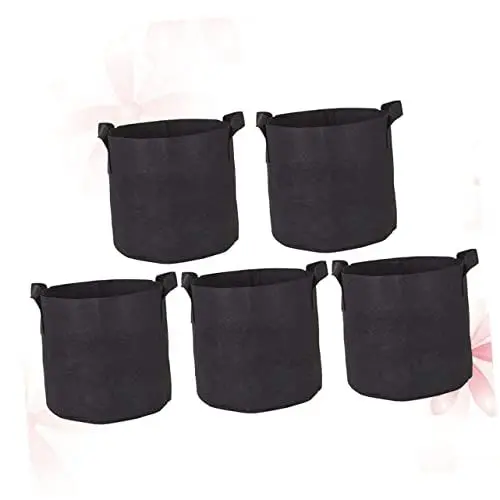 Produktbild: FONDOTIN 5St Anbau Gartentopf pflanzentasche pflanzensack pflanztüten gartenteppich The Garden Pflanzengitter Taschen pflanzkasten Transplantationsbeutel Gemüsekindergartentasche Black