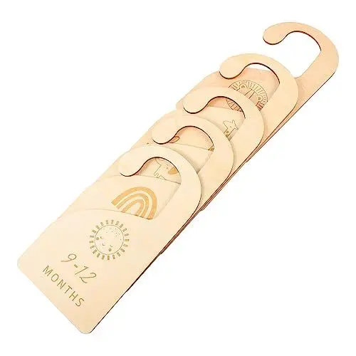 Produktbild: FONDOTIN Hölzerne Baby-kleiderschrank-trennwand 5-teiliges Größenteiler Für Babykleidung Für Eine Effiziente Schrankorganisation