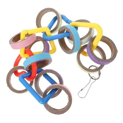 Produktbild: FONDOTIN Papageien Spielzeug Zum Kauen Hängendes Vogelspielzeug für Haustiere Ideal für Papageien und Sittiche Fördert das Kauen und Spielen Buntes Design Langlebig und Unterhaltsam