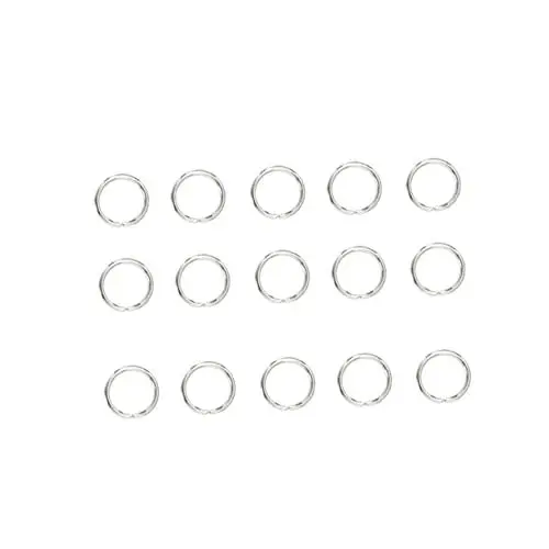 Produktbild: FONDOTIN Schmuckherstellung Zubehör 200PCS 9x7mm Edelstahl Spaltring Schlüsselanhänger Schlüsselring Ringe Schlüsselring Creolen