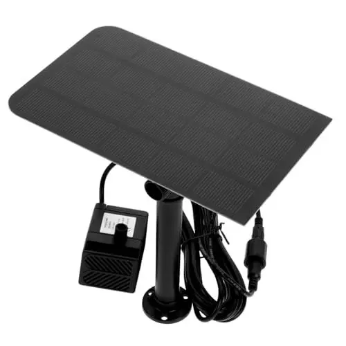 Produktbild: FONDOTIN Solarbrunnen Für Den Außenbereich Solarbelüfter Solarbetriebener Belüfter Solar-belüfter Für Aquarien Solar-vogelbadbrunnenpumpe Solarteichpumpe Kleiner Teichbelüfter Black Harz