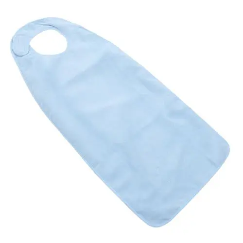 Produktbild: FONDOTIN Wasserdichter Waschbarer für Erwachsene Essenschutzschürze Himmelblau für Ältere Menschen und Personen mit Behinderungen Großes Sorgt für Fleckenfreie Kleidung Mahlzeiten