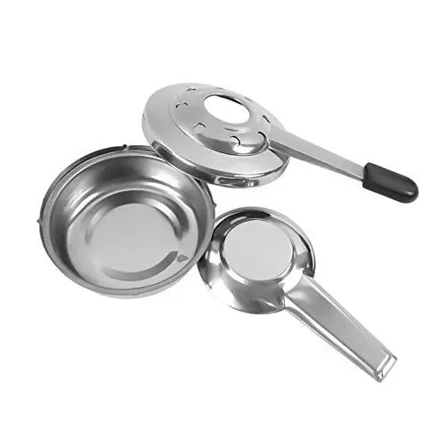 Produktbild: Fondue Brenner Topfbrenner Pastenbrenner, Edelstahl Tragbar Winddicht Alkohol Herd Brenner Fondue Zubehör Mini Chocolate Cheese Fondue Set, Alkoholkocher Für Hot Pot, Dry Pot Cuisine, Buffet
