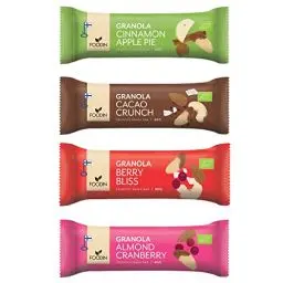 Produktbild: FOODIN Müsliriegel, Nussmischung, 8er-Pack, Süßes & Snacks, 100% Bio, Glutenfrei und milchfrei für gesunde Snacks (Mix 8-pack)