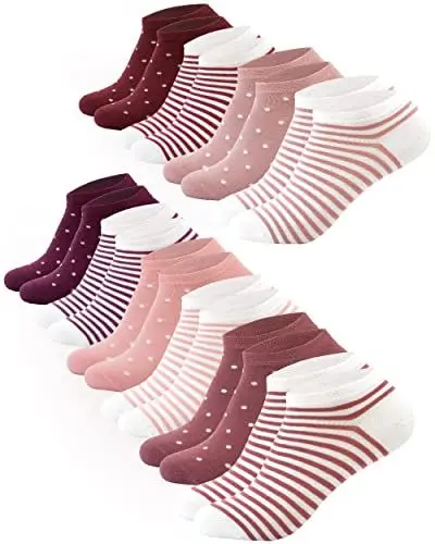 Produktbild: FOOTNOTE 10 Paar Sneaker Socken Mit Softbund Flacher Zehennaht Hoher Baumwollanteil Für Damen Blush in 39-42