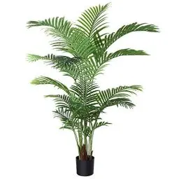 Produktbild: Fopamtri Künstliche Areca Palme 160 cm Fake Palm Tree 17 Stämme Faux Tree für Indoor Outdoor Modern Decor Feaux Dypsis Lutescens Pflanzen im Topf für Home Office (1 Stück)