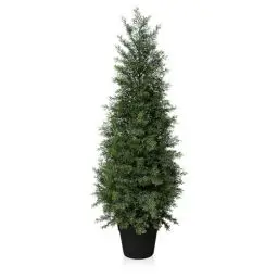 Produktbild: Fopamtri Kunstpflanze Zeder Künstlich 90 cm Künstliche Pflanzen im Topf, Konifere Künstlich Outdoor UV Geschützt für Haus Wohnzimmer Garten VerandaDekoration (1 Stück)