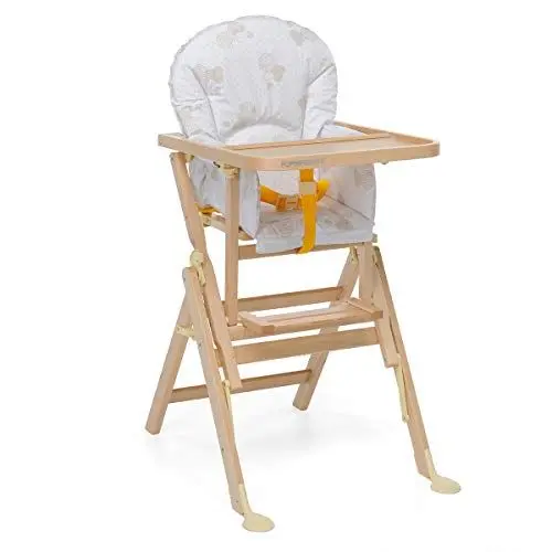 Produktbild: Foppapedretti IlSediolone, Hochstuhl, in zwei Höhen positionierbar (71/95 cm), umklappbare Ablage, abnehmbare und waschbare Polsterung, beige (naturbelassen)