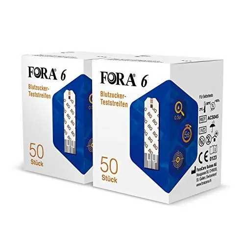 Produktbild: FORA Blutzucker-Teststreifen 100 stück Vial
