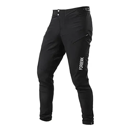 Produktbild: FORBEMK Herren Fahrradhose Mountainbike-Hose lang Leicht Atmungsaktiv Wasserabweisend Laufen Mountainbike Outdoor Fahrradhose(Black-36)