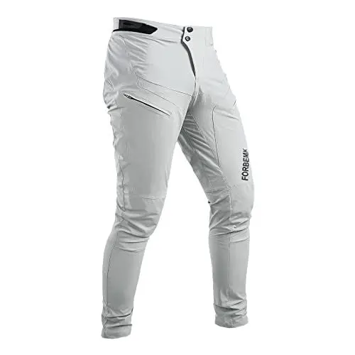 Produktbild: FORBEMK Herren Fahrradhose Mountainbike-Hose lang Leicht Atmungsaktiv Wasserabweisend Laufen Mountainbike Outdoor Fahrradhose-Hellgrau-34