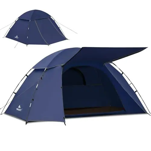 Produktbild: Forceatt Zelt 1-2 Personen Ultraleichte Wasserdicht PU3000mm Camping Zelt Kleine Packungsgröße Zelt für Outdoor Camping (Marineblau)