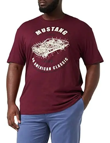 Produktbild: Ford Herren Mustang American Classic T-Shirt, Rot (Maroon Mar), XX-Large