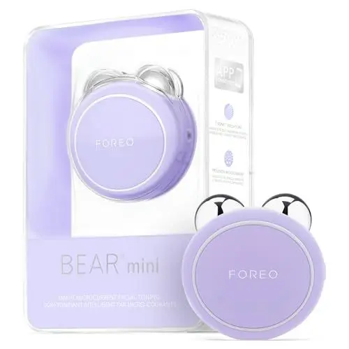 Produktbild: FOREO BEAR mini Gezieltes Mikrostrom-Facelifting-Gerät - Gesichtsmassagegerät gegen falten - Gesicht & Jawline Trainer - Gesichtsmassage - Face lifting gerät-- Anti-Aging - Lavander