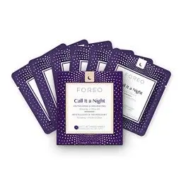 Produktbild: FOREO Call it a Night UFO-aktivierte Gesichtsmaske gegen Trockenheit & feine Falten, revitalisierend & nährend, Ginseng & Olivenöl, tierversuchsfrei, kompatibel mit allen UFO-Geräten, 6 g (7er Pack)