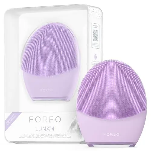 Produktbild: FOREO LUNA 4 Gesichtsreinigungsbürste - Straffende Gesichtsmassage - Anti-Aging-Pflege - Verbessert die Aufnahme von Gesichtspflegeprodukten - Einfache Gesichtspflege-Tools - Sensible Haut