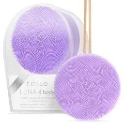 Produktbild: FOREO LUNA 4 body Körperbürste - Ganzkörperpflege - Körperpeeling - Verbessert die Aufnahme von Lotionwirkstoffen - Premium Lymphdrainage-Hautpflege-Tool - Wasserdicht - USB-aufladbar - Lavender