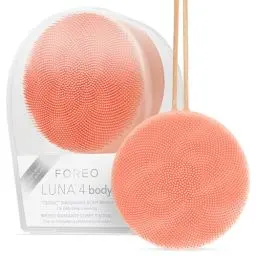 Produktbild: FOREO LUNA 4 body Körperbürste - Ganzkörperpflege - Körperpeeling - Verbessert die Aufnahme von Lotionwirkstoffen - Premium Lymphdrainage-Hautpflege-Tool - Wasserdicht - USB-aufladbar - Peach Perfekt