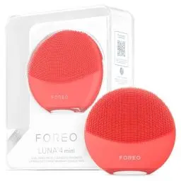 Produktbild: FOREO LUNA 4 mini Gesichtsreinigungsbürste & -Massage - Premium Hautpflege - Verbessert Aufnahme von Gesichtspflegeprodukten - Einfache Hautpflege-Tools - Für alle Hauttypen - Coral