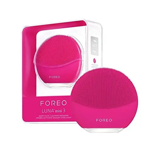 Produktbild: FOREO LUNA mini 3 Gesichtsreinigungsbürste - Gesichtsmassagegerät elektrisch, ultrahygienisches Silikon - Einfache Gesichtsreinigung - Elektrischer Gesichtsreiniger - App-verbunden - Fuchsia