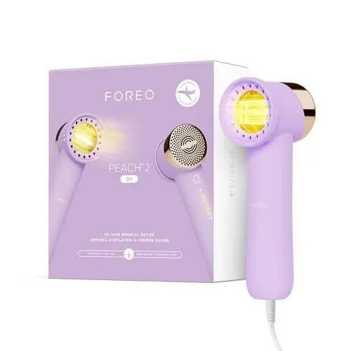 Produktbild: FOREO PEACH 2 go IPL Haarentfernungsgerät Dauerhafte Haarentfernung auf Reisen Laser-Haarentfernung Körper und Gesicht Schnell Schmerzfrei Kühlung und Silikonhülle Lavender