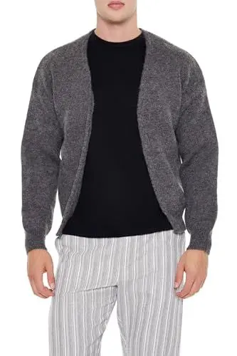 Produktbild: Forever 21 Herren Open-Front Cardigan Sweater Sweatshirt, Gunmetal, XX-Large