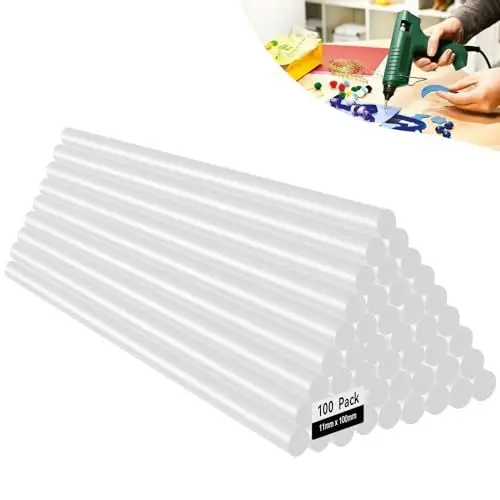 Produktbild: Forever Speed 100 Stück Heissklebestifte Klebesticks 11mm x 100 mm, Transparent Heissklebesticks, für Heißklebepistole Klebepistole, ideal für Heimwerken Reparieren Dekorieren