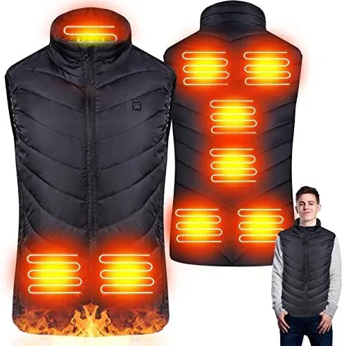 Produktbild: FORMIZON Beheizbare Weste, Elektrische Heizweste für Damen und Herren, ärmellos Jacke Mit Heizung, USB Elektrisch Heated Vest Waschbar Winter Wärmende Gilet für Outdoor Wandern Camping(XL)