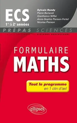 Produktbild: Formulaire Maths ECS 1re et 2e année (Prépas Sciences)
