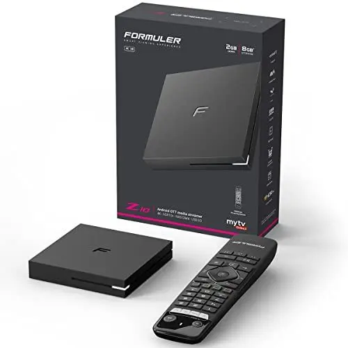 Produktbild: Formuler Z10 4K Ultra HD Android 10 IP-Receiver (60fps, HDR10+, Dual-Band WiFi, LAN, Bluetooth 5.0, USB 3.0, HDMI, 2 GB RAM & 8 GB Flash, Widevine L1 & L3, OTT Mediaplayer, schwarz)