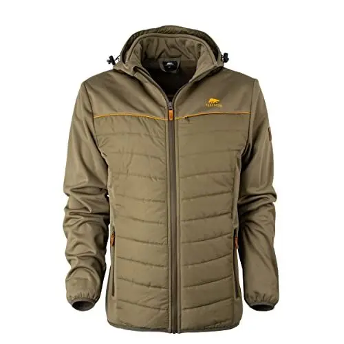 Produktbild: FORSBERG Alruut III funktionelle Hybridjacke Herren, Steppfutter, Softshell in sportlicher Optik, wasserabweisend und winddicht, Farbe:oliv, Größe:XL