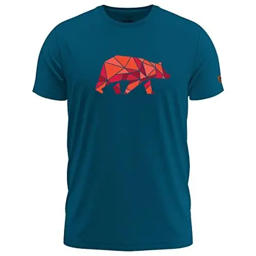 Produktbild: FORSBERG Espenson T-Shirt mit stylischem Bär Brustlogo Rundhals für Herren, Farbe:blau, Größe:XXL