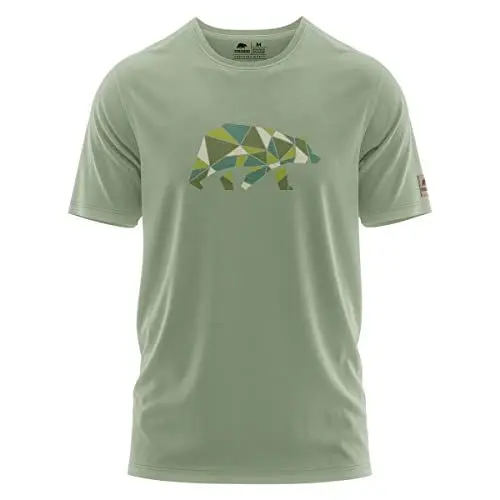 Produktbild: FORSBERG Espenson T-Shirt mit stylischem Bär Brustlogo Rundhals für Herren, Farbe:pastellgrün/grün, Größe:XXL