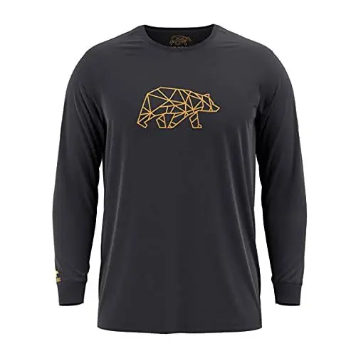 Produktbild: FORSBERG Langar II Longsleeve schwarz Langarm Shirt mit Brustlogo Bronze, Farbe:schwarz, Größe:L