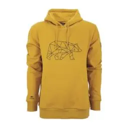 Produktbild: FORSBERG Pettarson Herren Hoodie mit Bärenlogo | Skandinavisch inspirierter Kapuzenpullover | All-Year Kollektion | Freizeit, Handwerk, Outdoor, Farbe:gelb, Größe:XL