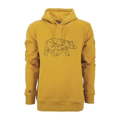 Produktbild: FORSBERG Pettarson Herren Hoodie mit Bärenlogo | Skandinavisch inspirierter Kapuzenpullover | All-Year Kollektion | Freizeit, Handwerk, Outdoor, Farbe:gelb, Größe:XL