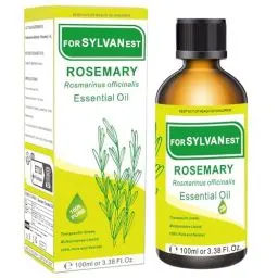 Produktbild: FORSYLVANEST Rosmarin Ätherisches Öl 100ML 100% Reines Naturöl Unverdünnt für Aromatherapie, Massage, SPA, Haut-, Haar- und Nagelpflege, Bäder, DIY (Rosmarin)
