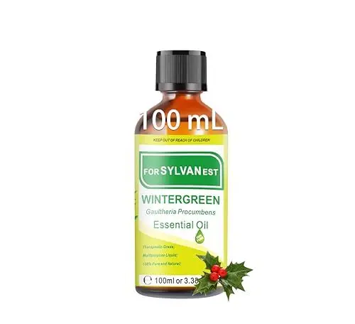 Produktbild: FORSYLVANEST Wintergrünöl 100ML, 100% Natürliches Wintergrünöl, ideal für Aromatherapie, Diffuser, Luftbefeuchter