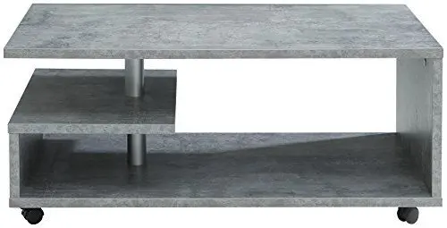 Produktbild: FORTE Bailey Couchtisch, Holzwerkstoff, Betonoptik Lichtgrau, 105 x 60 x 45.60 cm