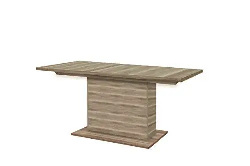 Produktbild: FORTE Calpe Esstisch mit Synchronauszug und einer innenliegenden Einlage, Holzwerkstoff, Eiche Antik Dekor, 160 x 90 x 76.59 cm