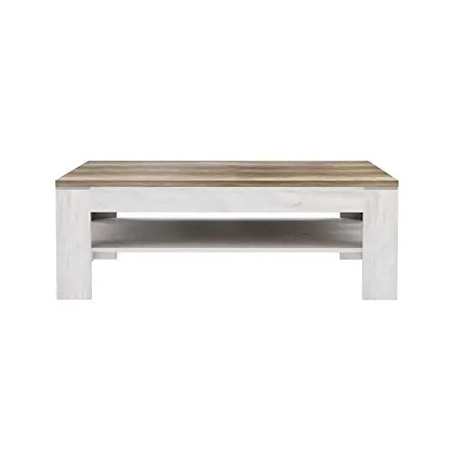 Produktbild: FORTE DURO Couchtisch mit Ablage, Holzwerkstoff, Pinie Weiß/ Antik Eiche, 120 x 75 x 43 cm